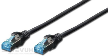 Патч корд DIGITUS SF/UTP Cat. 5e 2 м PVC Чорний (DK-1531-020/BL) H00000015852 фото