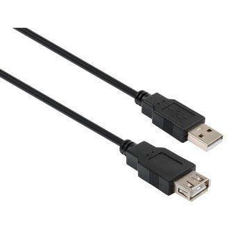 Кабель Vinga USB Type A - USB Type A 1.8 м (VCPUSBAMAF1.8BK) H00000204223 фото