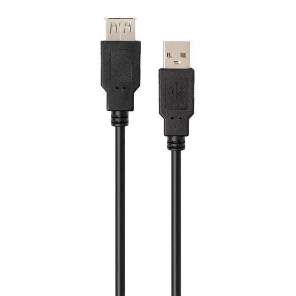 Кабель Vinga USB Type A - USB Type A 1.8 м (VCPUSBAMAF1.8BK) H00000204223 фото