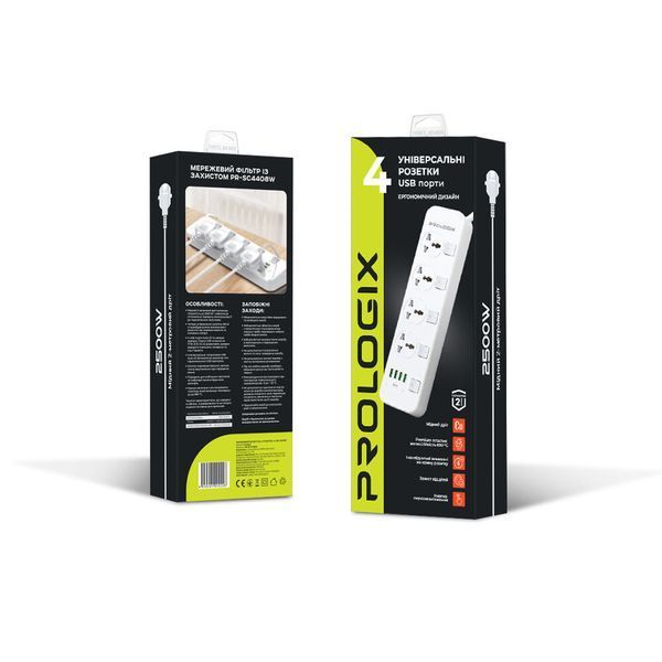 Мережевий фільтр ProLogiX (PR-SC4408W) H00000362657 фото