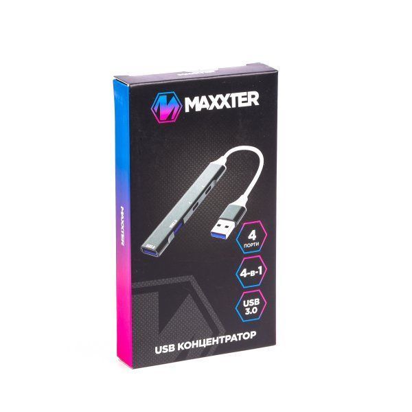 USB-хаб Maxxter (HU3A-4P-03) H00000445994 фото