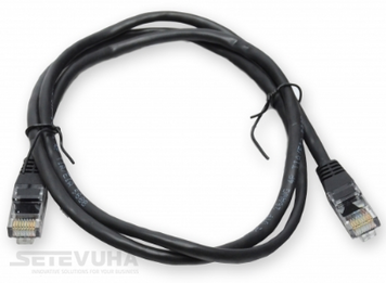 Патч корд L&W ELECTRONICAL S/FTP Cat. 6a 1 м PVC Чорний (PC005-C6A-100BK) H00000014359 фото