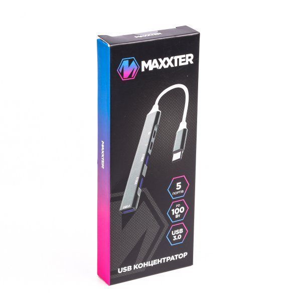 USB-хаб Maxxter (HU3C-4P1PD-01) H00000445995 фото