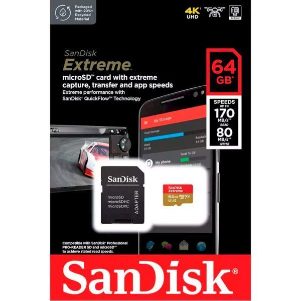 Карта пам'яті SanDisk (SDSQXAH-064G-GN6AA) H00000390549 фото