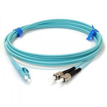 Патч-корд оптичний CMS LC-ST UPC MM(OM3) Duplex 0.5м (UPC-0.5STLC(MM)D(ON)S) H00000287737 фото