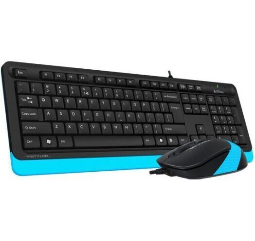 Клавіатура + миша A4Tech провідна (F1010 (Blue)) H00000075694 фото