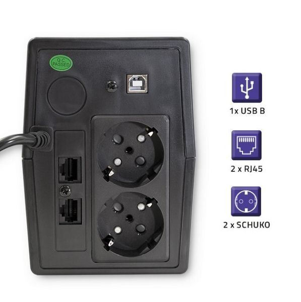 ДБЖ Qoltec (QLT450RJ45 LED) H00000319803 фото