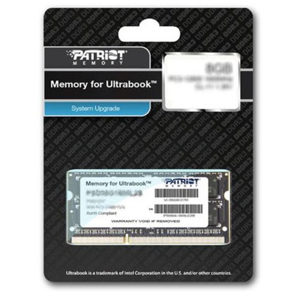 Оперативная память Patriot SO-DIMM DDR3 8ГБ (PSD38G1600L2S) H00000150086 фото