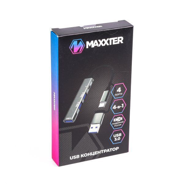 USB-хаб Maxxter (HU3C-4P1CN-01) H00000445996 фото