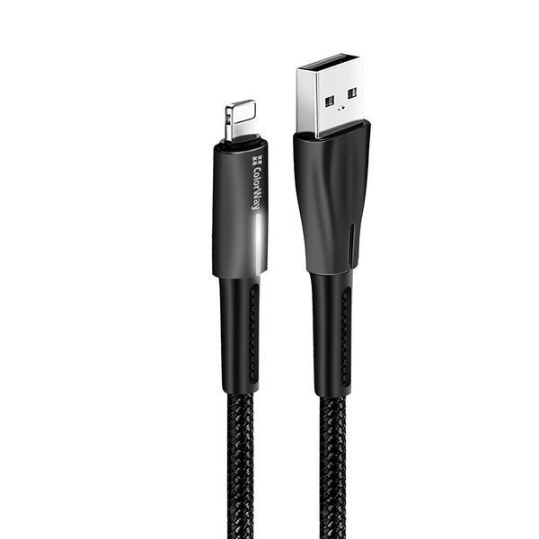 Кабель ColorWay USB Type A - Apple Lightning 1 м (CW-CBUL035-BK) H00000204084 фото