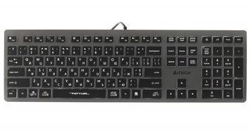 Клавіатура A4Tech провідна (FX60H USB (Grey) White backlit) H00000312619 фото