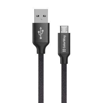 Кабель ColorWay USB Type A - Micro-USB 2 м (CW-CBUM009-BK) H00000204086 фото