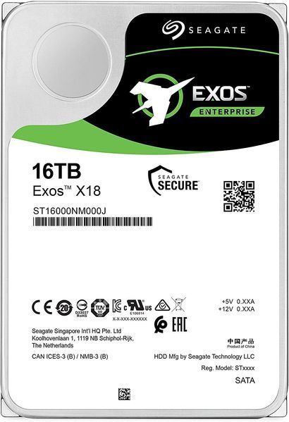 Жесткий диск Seagate Exos X18 3.5" SATA I SATA II SATA III 16ТБ (ST16000NM000J) H00000174397 фото