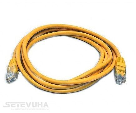 Патч корд Kingda UTP Cat. 5e 3 м PVC Жовтий (PAUT3300-Yl) H00000006400 фото