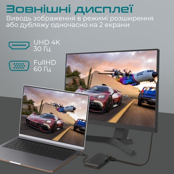 USB-хаб Promate (mediahub-c6.black) H00000446007 фото