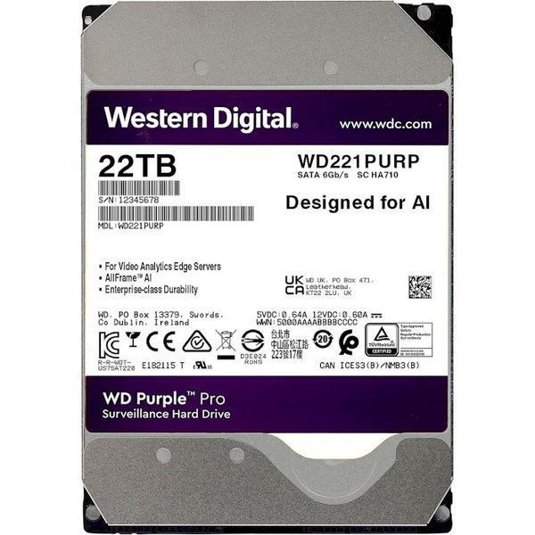 Жесткий диск WD (WD221PURP) H00000358223 фото