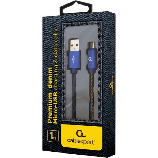 Кабель Cablexpert USB Type A - Micro-USB 1 м USB 2.0 (CC-USB2J-AMmBM-1M-BL) H00000179875 фото