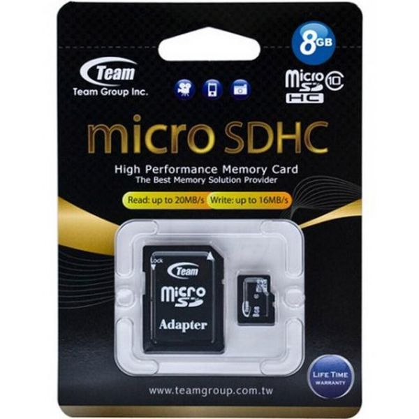 Карта памяти Team microSD 8ГБ (TUSDH8GCL1003) H00000055265 фото