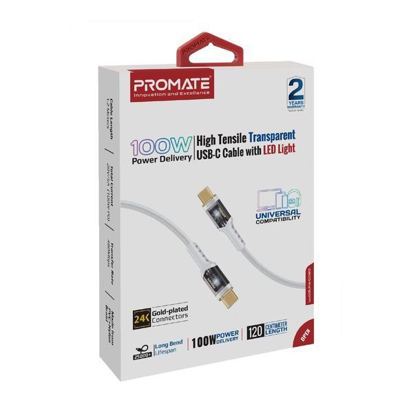 Кабель Promate (lucidline-cc120.white) H00000448534 фото