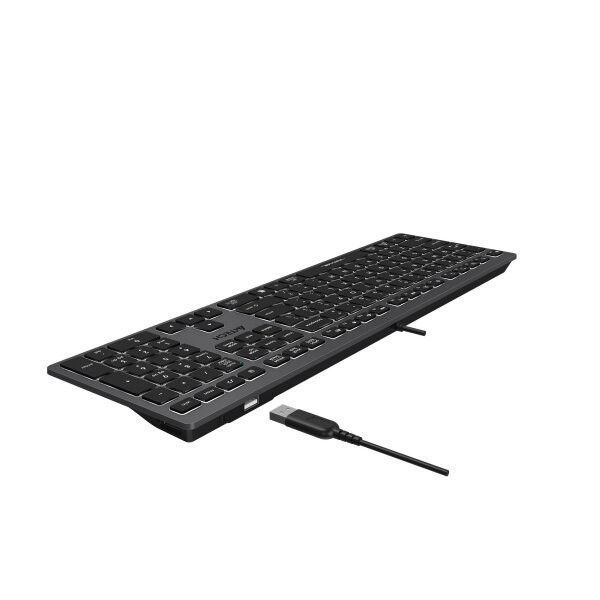 Клавіатура A4Tech провідна (FX60H USB (Grey) White backlit) H00000312619 фото