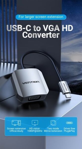 Кабель Vention USB Type C - VGA 0.15 м (TDFHB) H00000184598 фото
