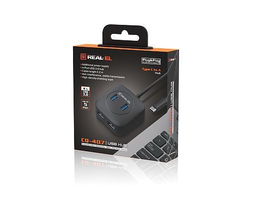 USB-хаб REAL-EL (EL123110011) H00000445862 фото
