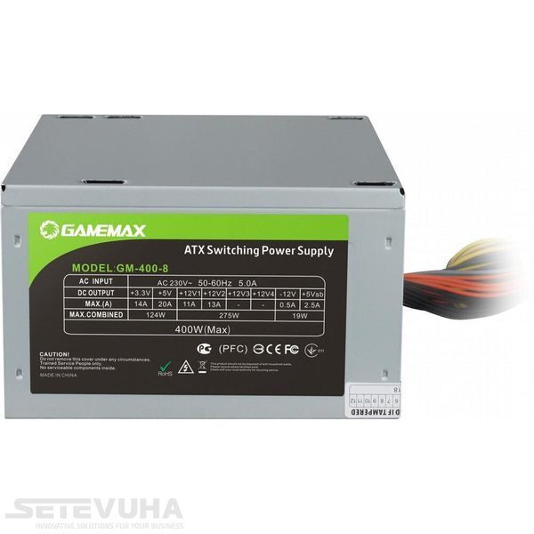 Блок живлення GameMax (GM-400-8CM) H00000033042 фото