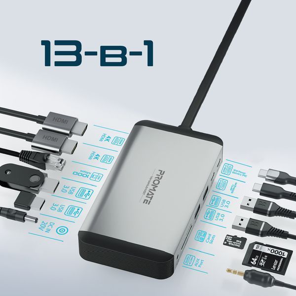 USB-хаб Promate (versahub-mst.grey) H00000446011 фото