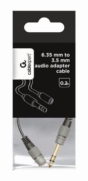 Кабель Cablexpert jack 6.3 мм - mini-jack 3.5 мм 0.2 м (A-63M35F-0.2M) H00000179692 фото