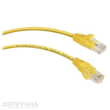 Патч-корд Hypernet UTP Cat. 5e 2 м PVC Желтый (PC-UTP-2M-YL) H00000002075 фото