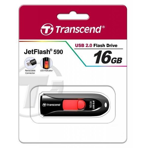 Флеш память USB Transcend JetFlash 590 16ГБ USB 2.0 (TS16GJF590K) H00000058440 фото