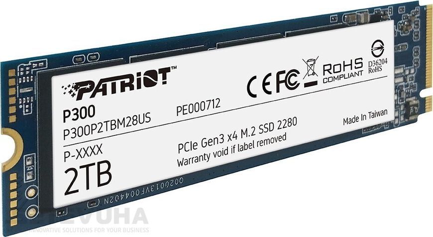 SSD диск Patriot P300 2ТБ PCIe 3.0 x4 М.2 2280 3D NAND TLC (P300P2TBM28) H00000032655 фото