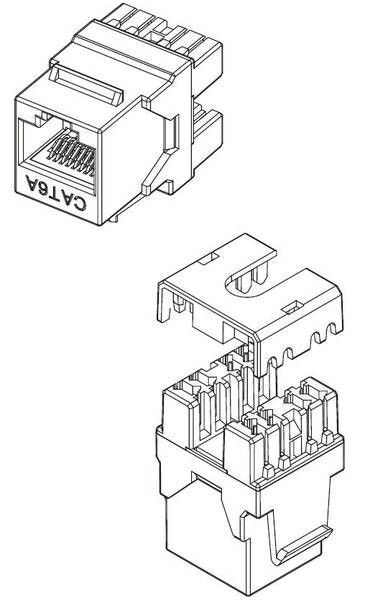 Модуль RJ-45 Premium Line Keystone Cat 6a (109121010) H00000005626 фото