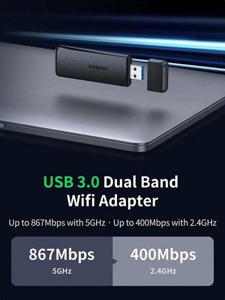 Бездротовий USB адаптер Ugreen (50340) H00000427611 фото