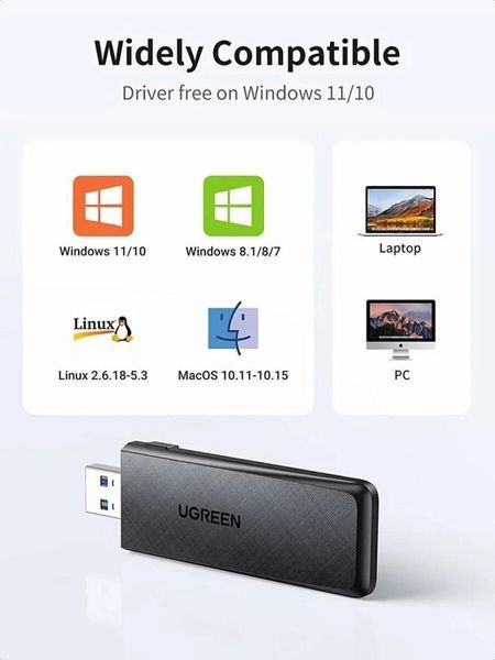 Бездротовий USB адаптер Ugreen (50340) H00000427611 фото