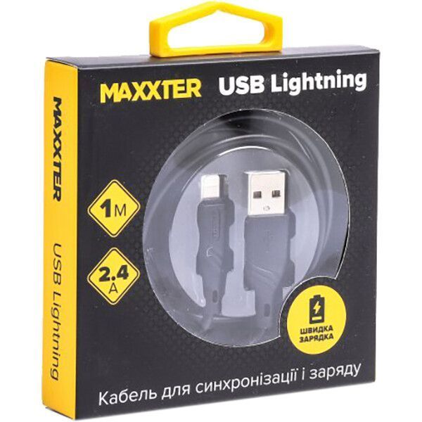 Кабель Maxxter USB Type A - Apple Lightning 1 м USB 2.0 (UB-L-USB-02-1m) H00000180122 фото