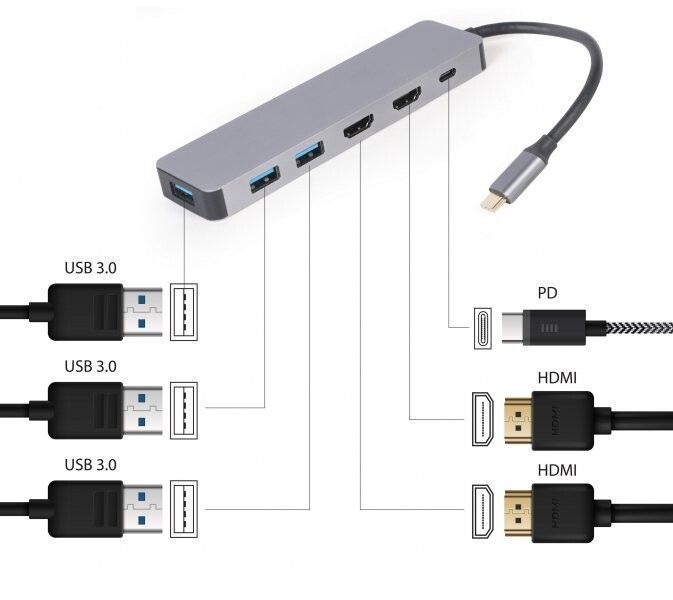 USB-хаб Cablexpert (A-CM-COMBO3-03) H00000389786 фото