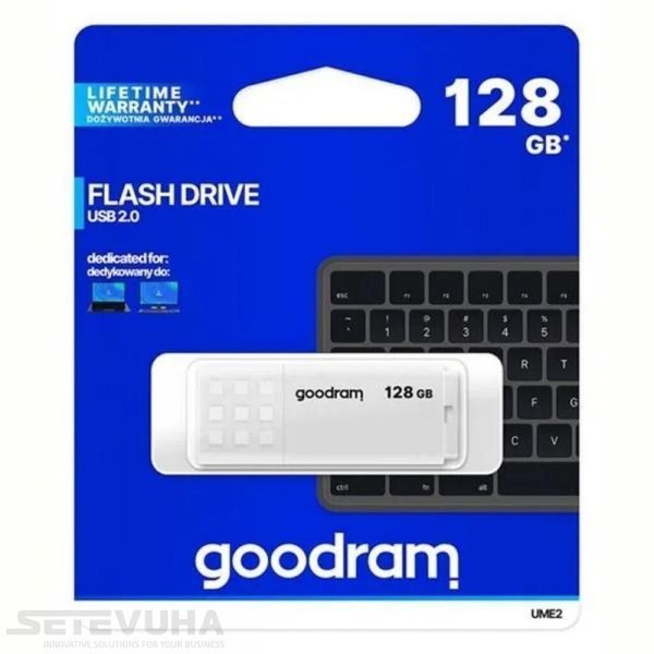 Флеш память USB GOODRAM UME2 128ГБ USB 2.0 (UME2-1280W0R11) H00000042645 фото