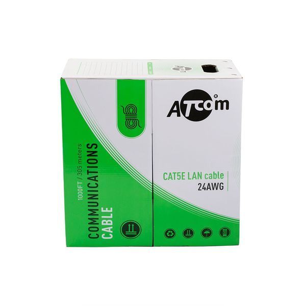 Кабель витая пара Atcom Premium FTP Cat 5e PVC 4 х 2 х 0,50 (Atcom_3802) H00000252493 фото