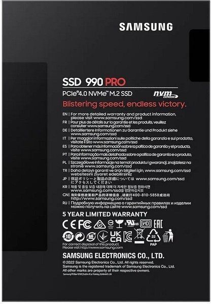SSD диск Samsung 1ТБ PCI-E 4.0 4x М.2 2280 3D MLC (MZ-V9P1T0BW) H00000313367 фото