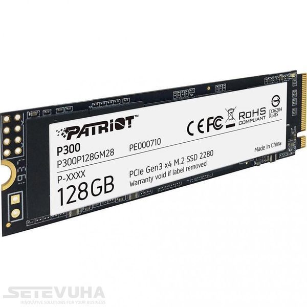 SSD диск Patriot P300 128ГБ PCIe 3.0 x4 М.2 2280 3D NAND TLC (P300P128GM28) H00000036959 фото