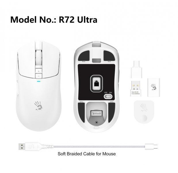 Мышь A4Tech (R72 Ultra (White)) H00000457217 фото
