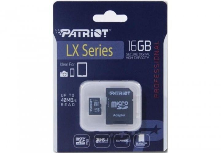 Карта пам'яті Patriot LX Series microSD 16 ГБ (PSF16GMCSDHC10) H00000150095 фото