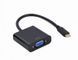 Адаптер-перехідник Cablexpert USB Type-C - VGA 0.15м Black (A-CM-VGAF-01) H00000319156 фото 1