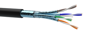 Кабель витая пара OK-Net КПпПЕ-ВПЕ F/FTP Cat 6a PE 4 х 2 х 0.56 (7935076m305) H00000376525 фото