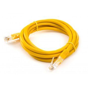 Патч-корд Vinga UTP Cat. 5e 1 м PVC Желтый (VCPPCCCS1Y) H00000159134 фото