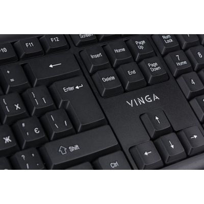 Клавіатура Vinga провідна (KB110BK) H00000056548 фото