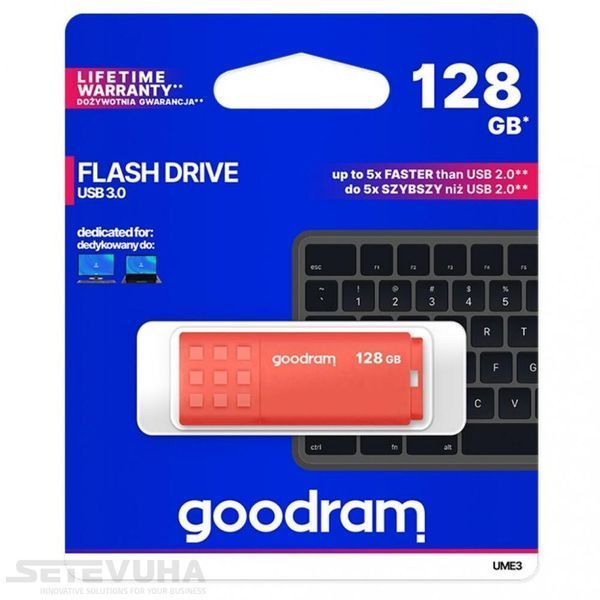 Флеш память USB GOODRAM UME3 128ГБ USB 3.0 (UME3-1280O0R11) H00000042649 фото