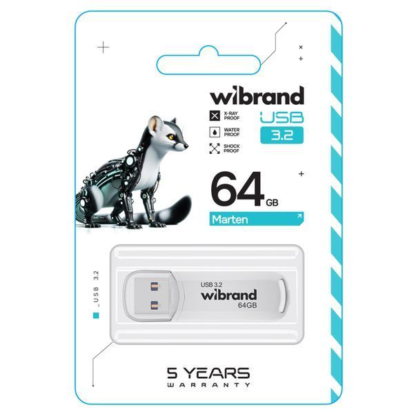 Флеш пам'ять USB Wibrand (WI3.2/MA64P10W) H00000460211 фото