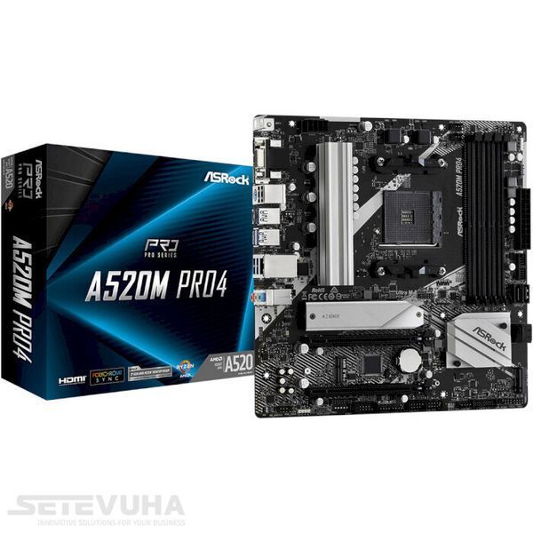 Материнська плата ASRock АМ4 (A520M_PRO4) H00000031786 фото